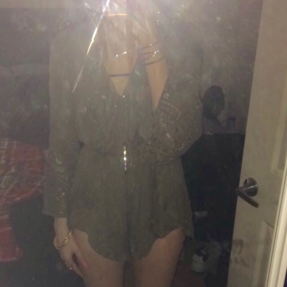 Beautiful olive green romper